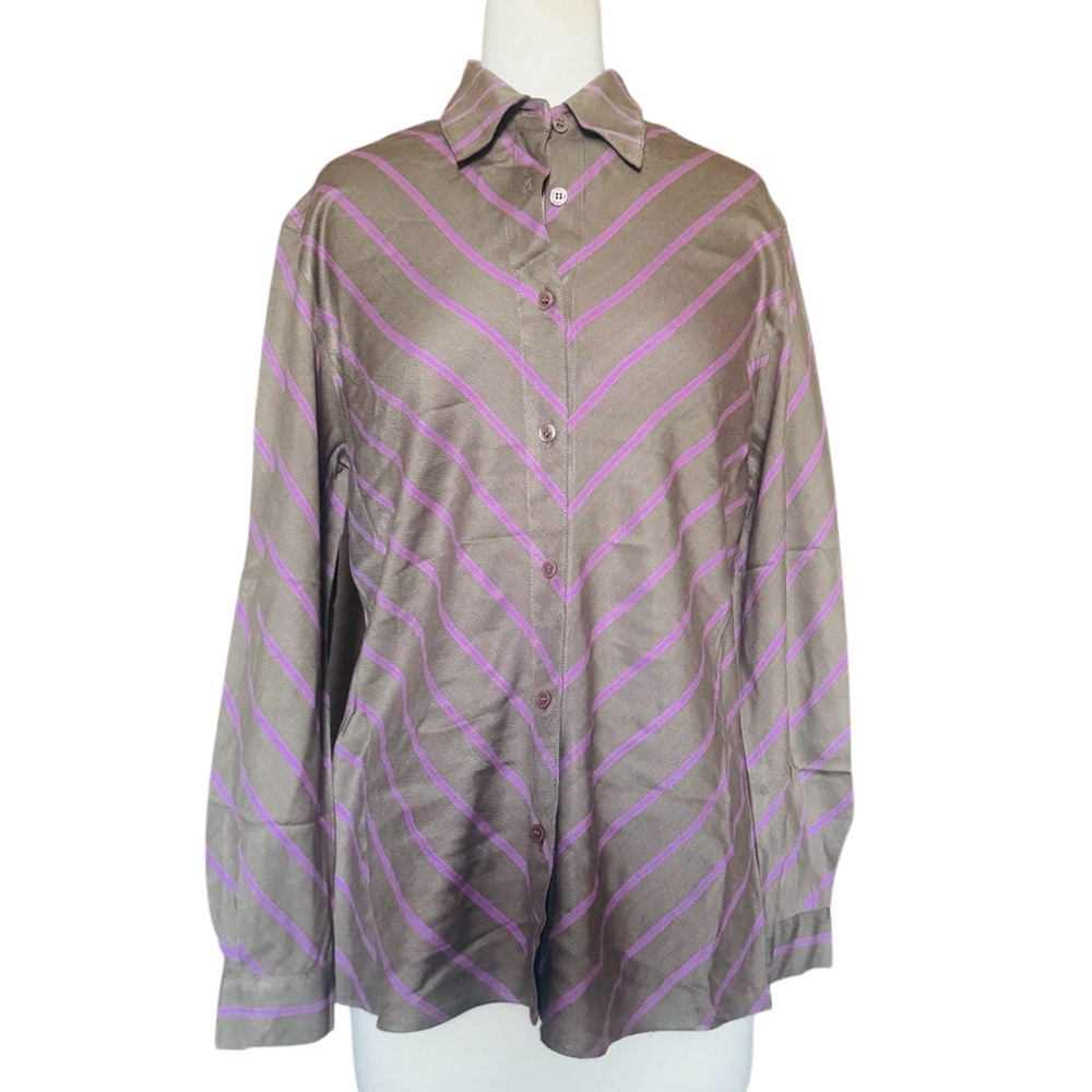 Together Striped Button-Up Shirt